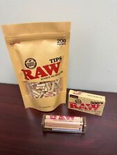 RAW Classic 500s Paper~Pre Rolled Tips 200pk~79M ROLLER 3 Piece Set picture