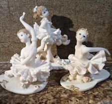 Set Of 3 Shiah Yih Resin figurine ballerinas 3 positions 4 In tall Each Vintage picture
