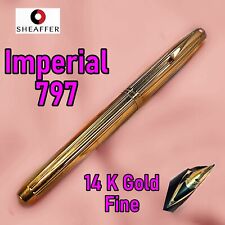 Sheaffer Imperial 797 Fountain Pen 14K F Nib 23K Gold Electroplated picture