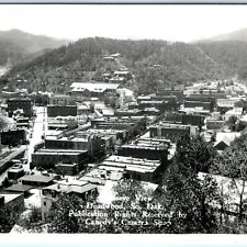 c1940s Deadwood, SD SHARP RPPC Downtown Birds Eye Main St Real Photo Canedy A173 picture