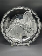 GORGEOUS Mikasa Clear & Frosted Heavy Crystal Charger Madonna Lg 15.50