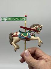 Vintage 1994 Enesco Christmas Ornament Gallant Greeting Horse Holiday picture