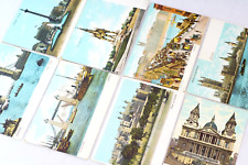 Lot Of 8 Antique LONDON England Views Postcards Pascalis Moss & Co Saxony c1905 picture