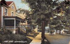 Gloversville New York~High Street Homes Downhill to ~Horse Buggy~1910 Postcard picture