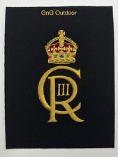 His Majesty The King’s Cypher CRIII Gold Hand Embroidered Cypher Frame Badge picture