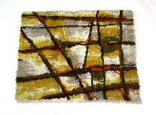  ORIGINAL SPACE AGE MID CENTURY MODERNISM GEOMETRIC ABSTRACT VINTAGE CARPET RUG  picture