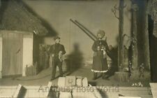 Ukrainian theater play village on stage antique photo picture