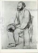 1964 Press Photo Edouard Manet in a pencil sketch made by Edgar Degas picture