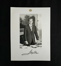 Royalty Signed Presentation Photograph Document Autograph King Juan Carlos Spain picture
