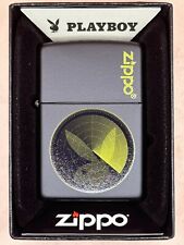 Playboy Green Radar Bunny Logo Black Matte Zippo Lighter NEW In Box Rare picture