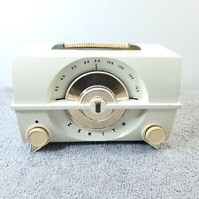 Zenith Tube Radio J615 Bakelite AM Tabletop White Vintage 1950s MCM Works picture