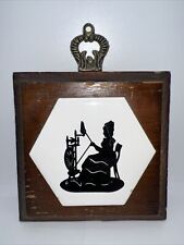 Vintage Colonial Silhouette Wall Plaque 4.5 Inches Square picture