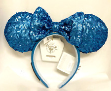 BNWT Disney Loungefly Minnie Mouse Hydrangea Blue Ears Headband Adult picture