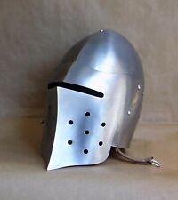 Medieval Combat Helmet Knight Great Bascinet Kettle Armor Halloween Costumes BB picture