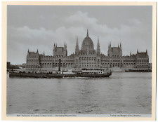 Hungary, Budapest, Parliament Water Side, Publisher by Stengel & Co., Dresden vint picture