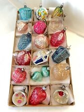 Vintage Christmas Mercury Glass Ornaments Lot Of 19 Unsilvered Indent Bumpy picture