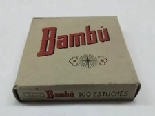 Vintage smoking rolling PAPER BOX   BAMBU 1940,s / 100 units /  UNOPENED picture
