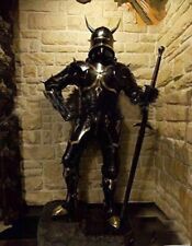 Medieval Copper Armor Suit Wearable Knight Gothic Full Body Armor Horn Helmet picture