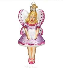 Purple Pink and White Tooth Winged Fairy Holiday Ornament picture