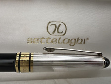 Settelaghi Pen Sphere Silver 925 Solid Black Plated Gold With Warranty picture