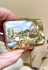 Halcyon Days John Constable Early 19th Century Scene “Flatford Mill” Enamel Box picture