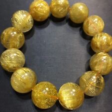 17mm Real Natural Rutile Quartz Crystal Orb Bracelet AAAAA picture