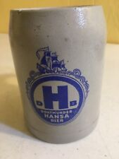 Vtg Dortmunder Hansa German Salt Glazed Stoneware Beer Stein Mug picture