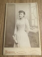 Cabinet Card Photo  Woman Holding Diploma - S  A Bowers Concord New Hampshire picture