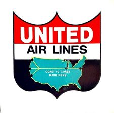 Vintage Style 1930s / 1940s United Air Lines Logo Decal DEC-0168 picture