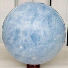 5240g Natural Blue Celestite Crystal Sphere Ball Healing Madagascar picture