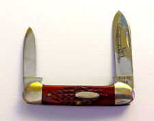 1975 Case XX Beautiful Choice Red Jigged Bone 5-Dot Canoe Knife 62131 picture