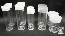 Assorted Coin Holder Tube Round BCW Clear Plastic Penny to Half Dollar Tubes picture