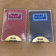 MGM GRAND CASINO PLAYING CARDS LAS VEGAS 2 DECKS Sealed Used In Actual Play picture