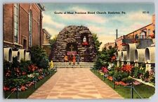 Postcard Grotto of Most Precious Blood Church Hazleton Pennsylvania   E 13 picture