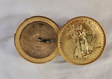 Vintage 1970’s  Bulova Saint Gaudens $20 Gold Coin Clock Working READ picture