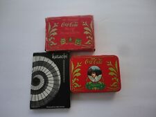 Vtg New Old Fashioned Coke Coca Cola Tin Playing Card Set & Katachi 30 Postcards picture