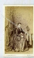 (KLh2449-100) RP Victorian CDV, Elegant Lady in Crinoline, E johnson, Wisbech picture