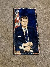VINTAGE JFK John F. Kennedy Tapestry, Made in Italy 1964, (38
