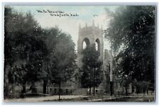 1913 ME Church Bicycle Dirt Road And Trees Bedford Indiana IN Antique Postcard picture