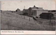 EAU CLAIRE, Wisconsin Postcard DRUMMOND PACKING CO. Plant / Factory View c1910s picture