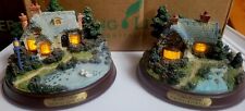Thomas Kinkade Everett's Cottage and a Quiet Evening--  LIGHTED Cottage Figurine picture