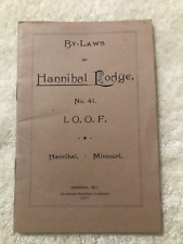 By-Laws of Hannibal Lodge- No. 41 I.O.O.F.- Hannibal, Missouri- 1897 picture