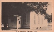 Postcard MI Burr Oak Michigan ME Church Unposted Antique Vintage PC H9974 picture