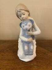 NAO Lladro Girl with Teddy Bear picture