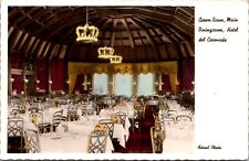 Hand Colored Real Photo Postcard Crown Room Main Dining Room Hotel Del Coronado picture