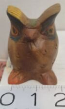 VTG Wooden Carved Owl Handmade Painted Made In Sassenberg Kunstgewerbe picture