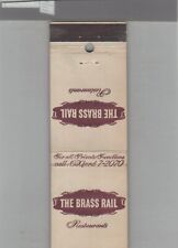 Matchbook Cover The Brass Rail Restaurants New York, NY picture