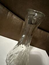 Vintage Hoosier Clear Glass Twist Swirl Design Bud 6
