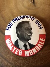 2-1/4” 1984 Walter Mondale for President political campaign pin Pin-back button picture