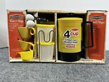 Vintage Travl-Mate Empire Portable 120/12V COFFEE MAKER Travel Kit NOS Gold picture